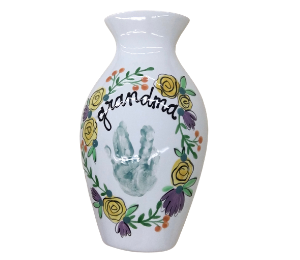 Norman Floral Handprint Vase