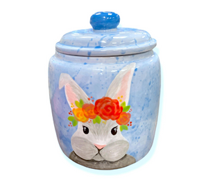 Norman Watercolor Bunny Jar