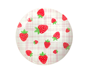 Norman Strawberry Plaid Plate