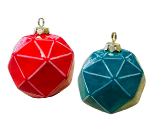 Norman Jewel Toned Faceted Ornament