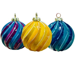 Norman Jewel Toned Spiral Ornament